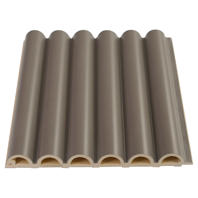 Pannello ondulato in PVC WPC con venature del legno scanalato, larghezza 158 mm, spessore 15 mm